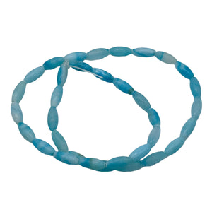 Hemimorphite Oval Bead Strand | 12x5mm | Blue | 34 Beads |