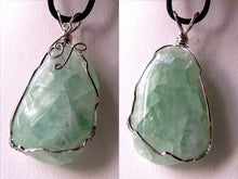 Load image into Gallery viewer, Hot! Seafoam Green Fluorite 925 Sterling Silver Wire-Wrapped Pendant 3059G - PremiumBead Primary Image 1