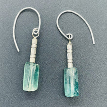 Load image into Gallery viewer, Fluorite Sterling Silver Drop/Dangle Earrings | 1 1/2" Long | Blue | 1 Pair |