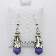 Load image into Gallery viewer, Sugilite Sterling Silver Drop Earrings | 1 1/2" Long | Purple | 1 Pair |