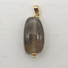 Load image into Gallery viewer, Moonstone Chatoyant 14K Gold Filled Drop Pendant | 1 3/8" Long | Gray |