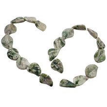 Load image into Gallery viewer, Hand Carved Harmony Stone Leaf Bead Strand 110165