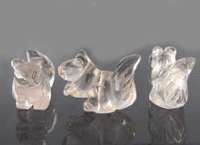Load image into Gallery viewer, Charming 2 Quartz Carved Squirrel Beads | 22x15x10mm | Clear - PremiumBead Alternate Image 3