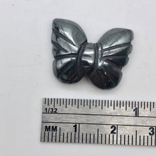 Load image into Gallery viewer, Iron Butterfly 2 Hand Carved Hematite Butterfly Beads | 21x18x5mm | Silver black - PremiumBead Alternate Image 2
