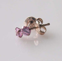 Load image into Gallery viewer, October Birthstone Shine! 3mm Pink Cubic Zircon Sterling Silver Earrings - PremiumBead Primary Image 1