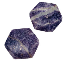 Load image into Gallery viewer, Purple Flower Sodalite 26x24mm Hexagon Pendant Bead Strand 108423