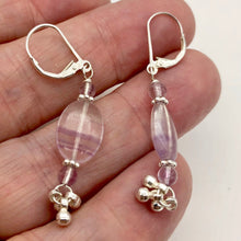 Load image into Gallery viewer, Enchanting Fluorite 15x10mm Bead Dangle Silver Lever Back Earrings! | 2" Long |