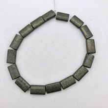 Load image into Gallery viewer, Hot Aztec Gold Pyrite 12x7mm Flat Tube Bead 8 inch Strand 9545HS - PremiumBead Alternate Image 2