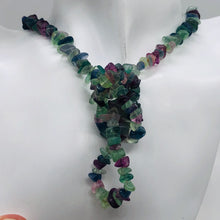 Load image into Gallery viewer, Wild Multi Color Fluorite Nugget Bead 36 inch Necklace | 7x5x2mm to 4x4x3mm |