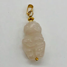 Load image into Gallery viewer, Rose Quartz Goddess Pendant Necklace | Semi Precious Stone Jewelry | 14k gf