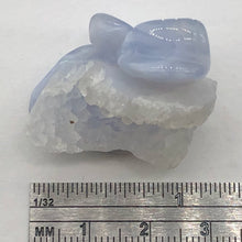 Load image into Gallery viewer, Designer's Dream! Chalcedony Druzy Crystal Flower Pendant Bead| 1 1/4"| Blue|1 |