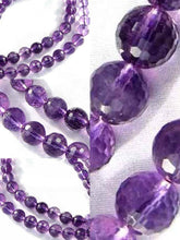 Load image into Gallery viewer, 3 Royal Natural 10mm Faceted Round Amethyst 9384 - PremiumBead Primary Image 1