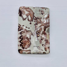 Load image into Gallery viewer, Apache Jasper Wavy Rectangle Pendant Bead | 2 1/2x1 3/4" | Red | 1 Bead |