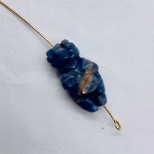 Load image into Gallery viewer, 2 Carved Sodalite Goddess of Willendorf Beads | 20x9x7mm | Blue white