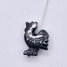 Load image into Gallery viewer, 2 Cute Carved Hematite Rooster Beads | 21x16x7.5mm | Graphite - PremiumBead Alternate Image 5
