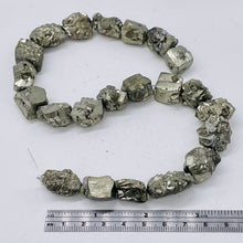 Load image into Gallery viewer, Pyrite Crystals | 24x19x12 to 15x15x14 | Silver Gold | 22 Beads