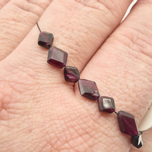Load image into Gallery viewer, 9 Diamond-shaped Garnet Faceted Beads | 8x6-8x7mm | Red | 9 Beads | 176 - PremiumBead Alternate Image 9