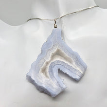 Load image into Gallery viewer, 147cts Blue Chalcedony Druzy Dream Bead Sterling Silver Pendant | 3"Long |
