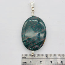 Load image into Gallery viewer, Rare Bloodstone Sterling Silver Oval Pendant with Quartz Crystal | 2" Long |
