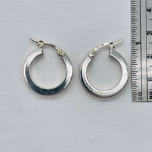 Load image into Gallery viewer, Sterling Silver Hoop Earrings | 1" Long | Silver | 1 Pair |