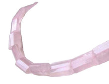 Load image into Gallery viewer, Lovely Rose Quartz Faceted 18x12mm Rectangle Bead 8 inch Strand 9336HS