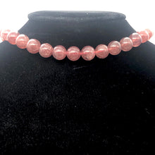 Load image into Gallery viewer, Strawberry Quartz w/Hematite Half Strand | 11mm | Strawberry lilac | 18 Bead(s)