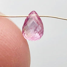 Load image into Gallery viewer, AAA Natural Brilliant Pink Sapphire .74cts Briolette Bead | 6x4mm |.74ct | Pink|