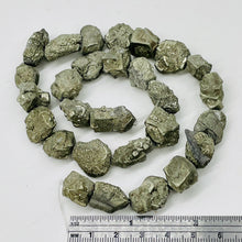 Load image into Gallery viewer, Pyrite Crystals Strand | 21x18x12 20 14x14x14mm | Silver Gold | 28 Beads |