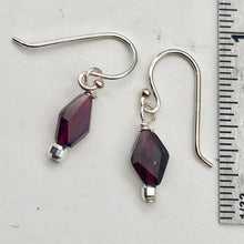 Load image into Gallery viewer, Amazing Diamond-shaped Pyrope Garnet & Sterling Silver Earrings | 7/8" long | - PremiumBead Alternate Image 6
