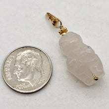 Load image into Gallery viewer, Rose Quartz Goddess Pendant Necklace | Semi Precious Stone Jewelry | 14k gf - PremiumBead Alternate Image 6