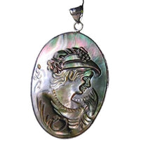 Load image into Gallery viewer, Glam Carved Tahitian Mop Shell Cameo Pendant 9933A