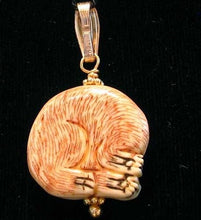 Load image into Gallery viewer, Cozy! Hand Carved Kitty Cat & 14Kgf Pendant 504830B - PremiumBead Alternate Image 3