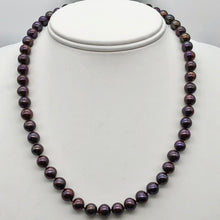 Load image into Gallery viewer, Huge 8mm Purple Magenta Freshwater Pearl and 14Kgf 18 inch Necklace 202843 - PremiumBead Primary Image 1
