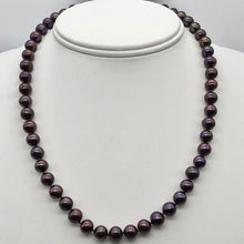 Load image into Gallery viewer, Huge 8mm Purple Magenta Freshwater Pearl and 14Kgf 18 inch Necklace 202843 - PremiumBead Primary Image 1