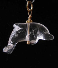Load image into Gallery viewer, Jump! Quartz Crystal Dolphin 14Kgf Pendant 509262QZG - PremiumBead Primary Image 1