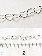 Load image into Gallery viewer, Solid Sterling Silver 5mm Heart Chain 6 inches 9197 - PremiumBead Primary Image 1