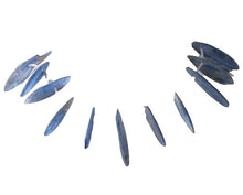 Load image into Gallery viewer, Blue Kyanite Knife Cut Briolette Beads Strand 110466HS