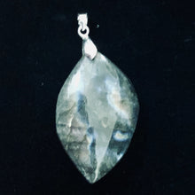 Load image into Gallery viewer, Labradorite Sterling Silver Natural | 1 1/2" Long | Blue Orange | 1 Pendant |
