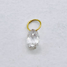 Load image into Gallery viewer, Natural White Conflict Free Diamond Briolette 18K Pendant | 3.5x2mm, Loop: 4mm |