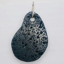 Load image into Gallery viewer, Meteorite Carved Sterling Silver Pendant | 1 Pendant | Black | 2 1/2" Long |
