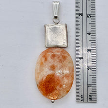 Load image into Gallery viewer, Sunstone Sterling Silver Drop/Dangle | 2 1/4" Long | Pink/Golden | 1 Pendant |