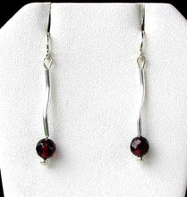 Load image into Gallery viewer, Unique Sophistication Garnet & Silver Earrings 6428