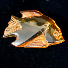 Load image into Gallery viewer, Amber carved Fish Worry-Stone | 39x25x7 mm | Orange | 1 Figurine