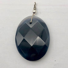 Load image into Gallery viewer, Onyx Faceted Sterling Silver Oval Pendant | 2 1/4" Long | Black |