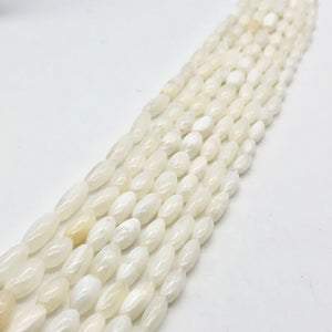 White Onyx 12x5mm to 14x6mm Rice Bead Half-Strand - PremiumBead Alternate Image 2