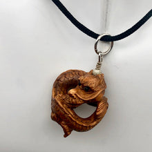 Load image into Gallery viewer, Hand Carved Boxwood Crouching Dragon Sterling Pendant 504128BDS - PremiumBead Alternate Image 10