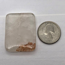 Load image into Gallery viewer, Quartz Orange and Clear Rectangular Pendant Bead | 40x30x6mm |