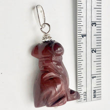 Load image into Gallery viewer, Red Jasper Dog Pendant | Semi Precious Stone Jewelry | Sterling Silver |