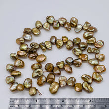 Load image into Gallery viewer, Bubble Champagne Rose Petal Keishi 12.5x7x6mm to 7x7x5mm Pearl Strand 108890