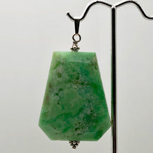 Load image into Gallery viewer, Chrysoprase Flat Nugget Sterling Silver Drop Pendant | 2 1/4" Long | Green |